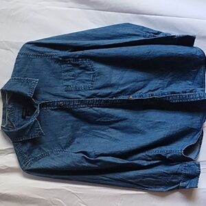 Talbot's denim button front shirt size S